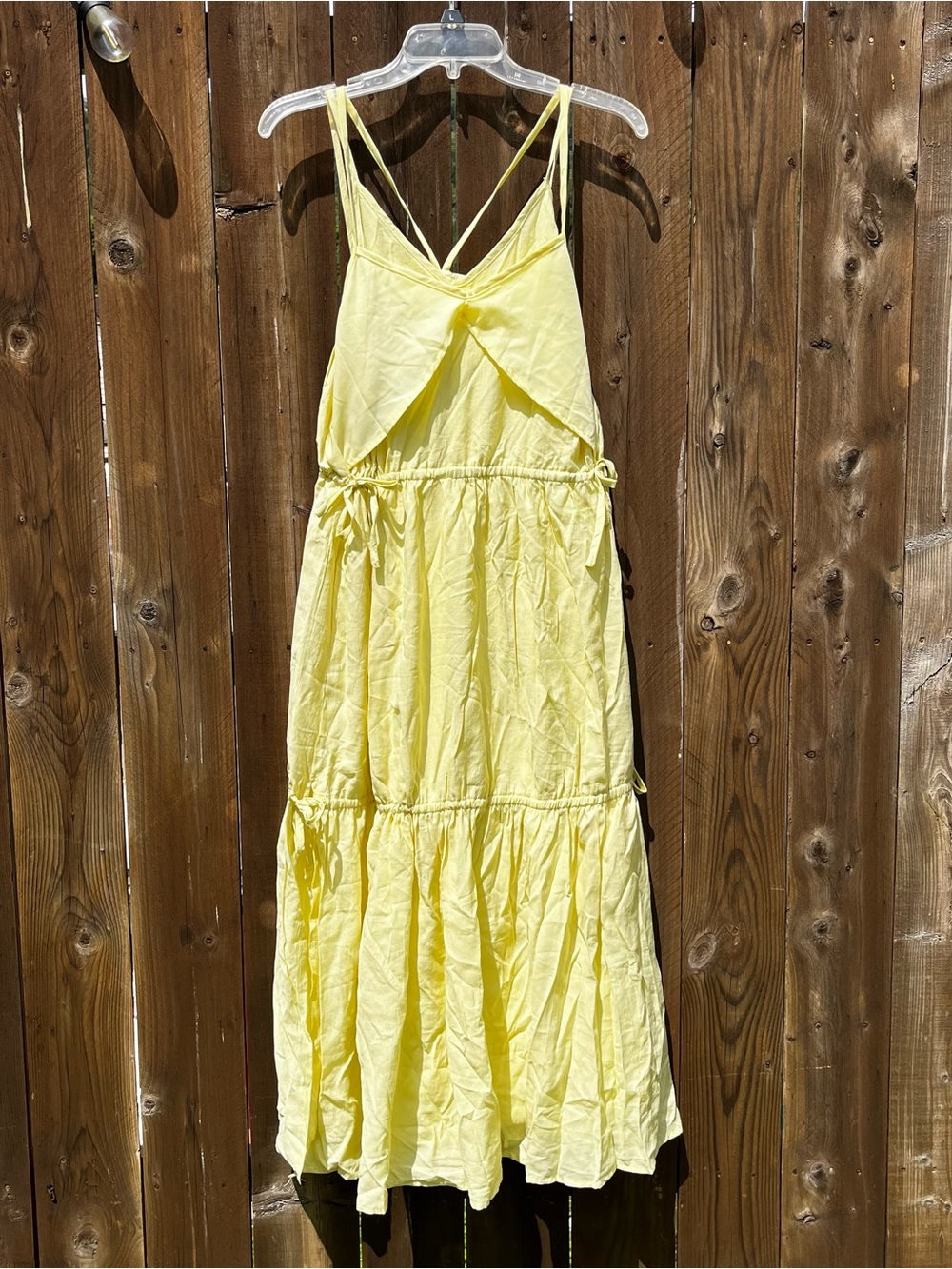 Cottagecore Yellow Tiered Summer Dress - Women's Butter Yellow Dress